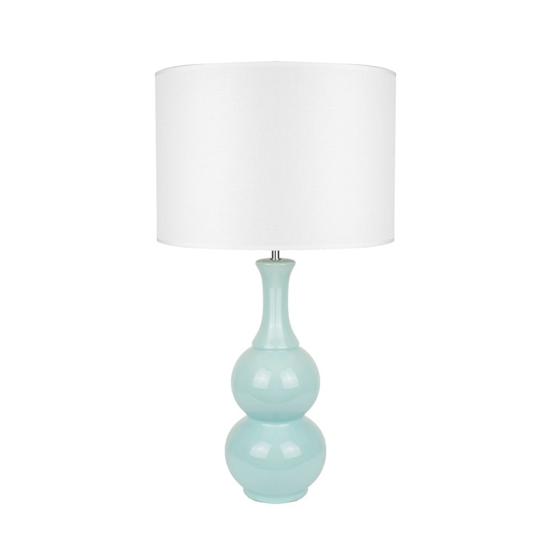 Estelle Classic Poittery Wheel Ceramic Table Lamp Light Green