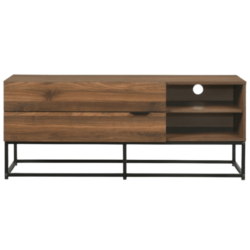 Allison Lowline Entertainment Unit TV Stand W/ 2-Drawers 120cm - Walnut