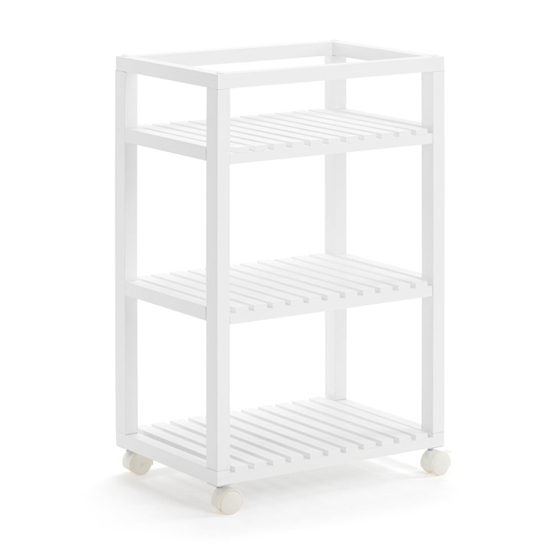 Amy Kitchen Trolley 3-Shelf Storage - White
