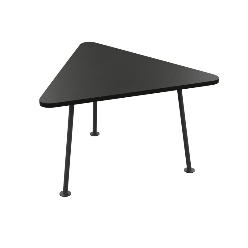 Kenney Modern Scandinavian Large Triangle Wooden Coffee - Black