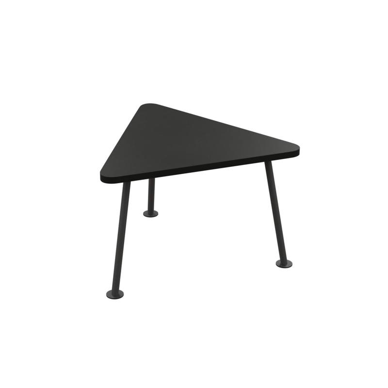 Kenney Modern Scandinavian Small Triangle Wooden Coffee - Black