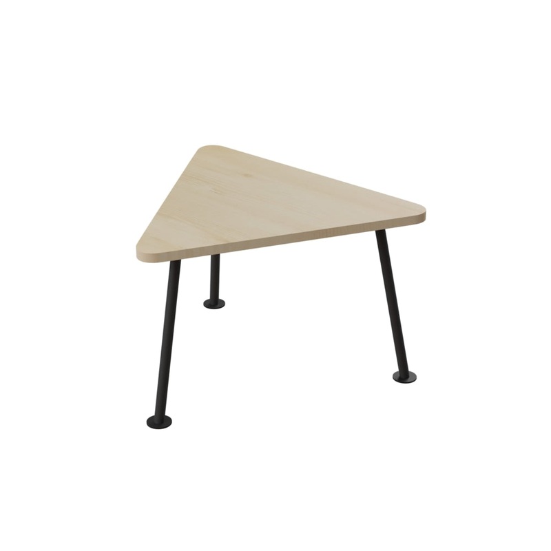 Kenney Modern Scandinavian Small Triangle Wooden Coffee - Oak