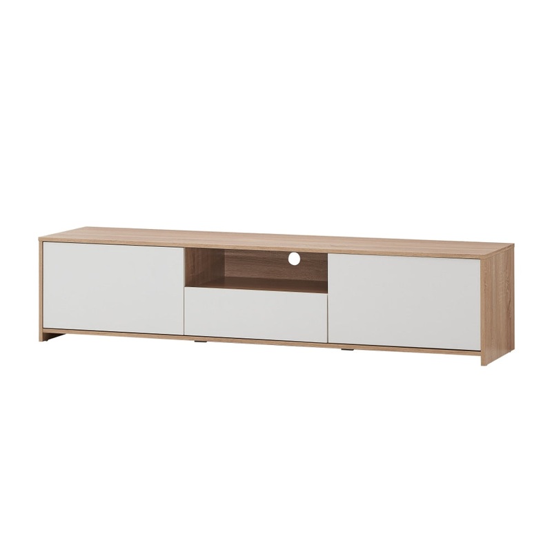 Londyn TV Stand Entertainment Unit W/ 2-Doors 1-Drawer - Oak/White