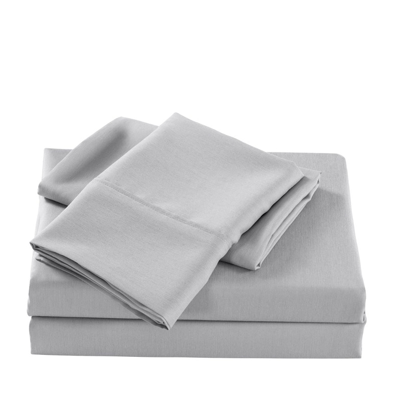 Casa Decor Bamboo Cooling  2000 TC Sheet Set Double Stonewash Grey