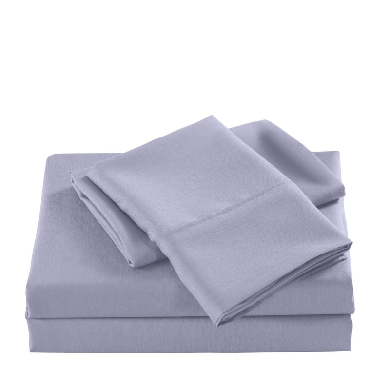 Casa Decor Bamboo Cooling  2000TC Sheet Set - Double - Lilac Grey