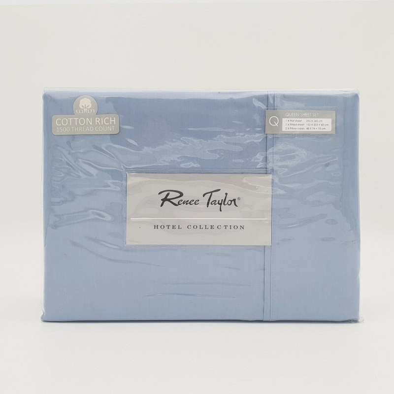 Renee Taylor 1500 Thread count Cotton Blend Sheet sets King Indigo