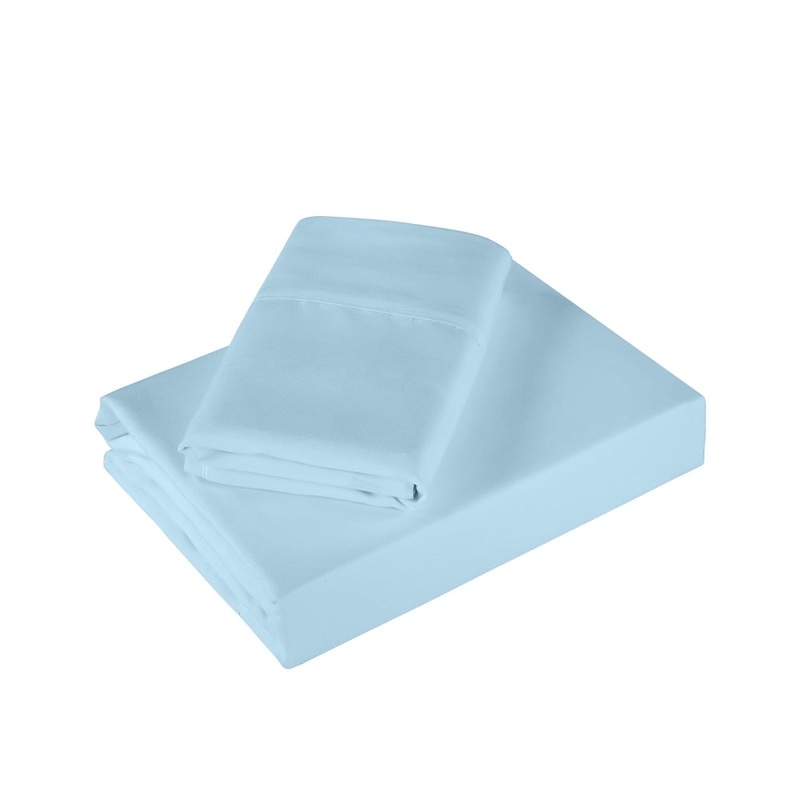 Royal Comfort 1200TC Ultrasoft 4 Piece Sheet Set - Double - Sky Blue