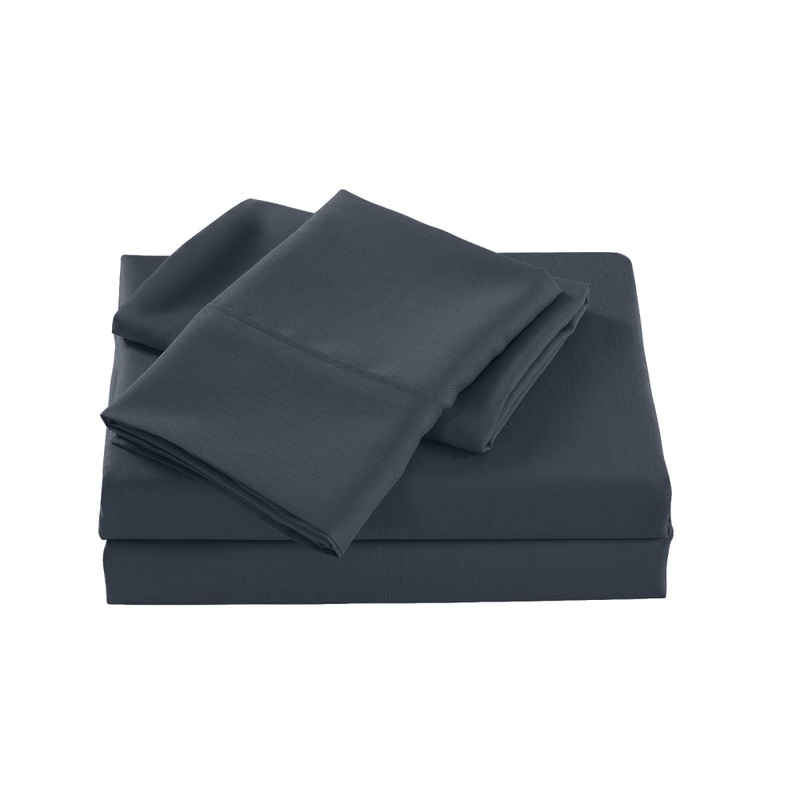Royal Comfort Bamboo Cooling 2000TC Sheet Set Double - Charcoal