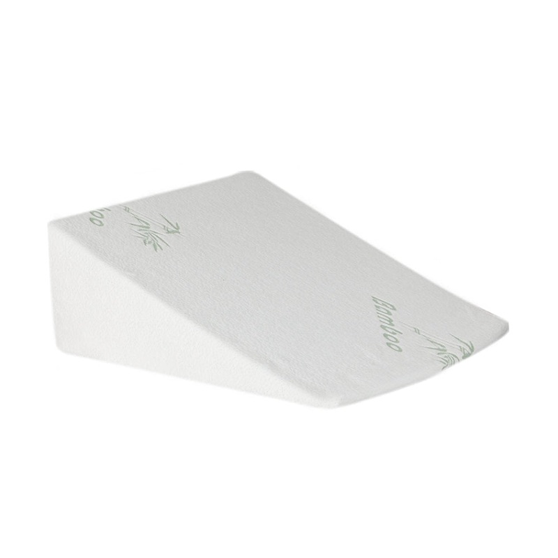 DreamZ Bedding Wedge Pillow Memory Foam Cushion Back Neck Support Bamboo 25cm