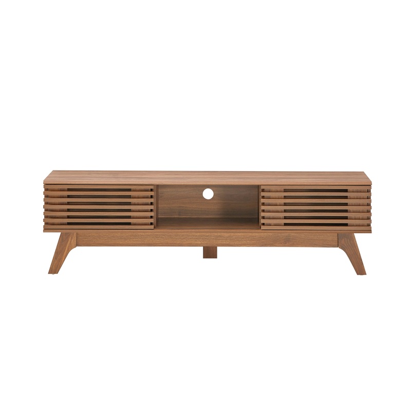 Camille Wooden Lowline Entertainment Unit TV Stand 150cm - Oak