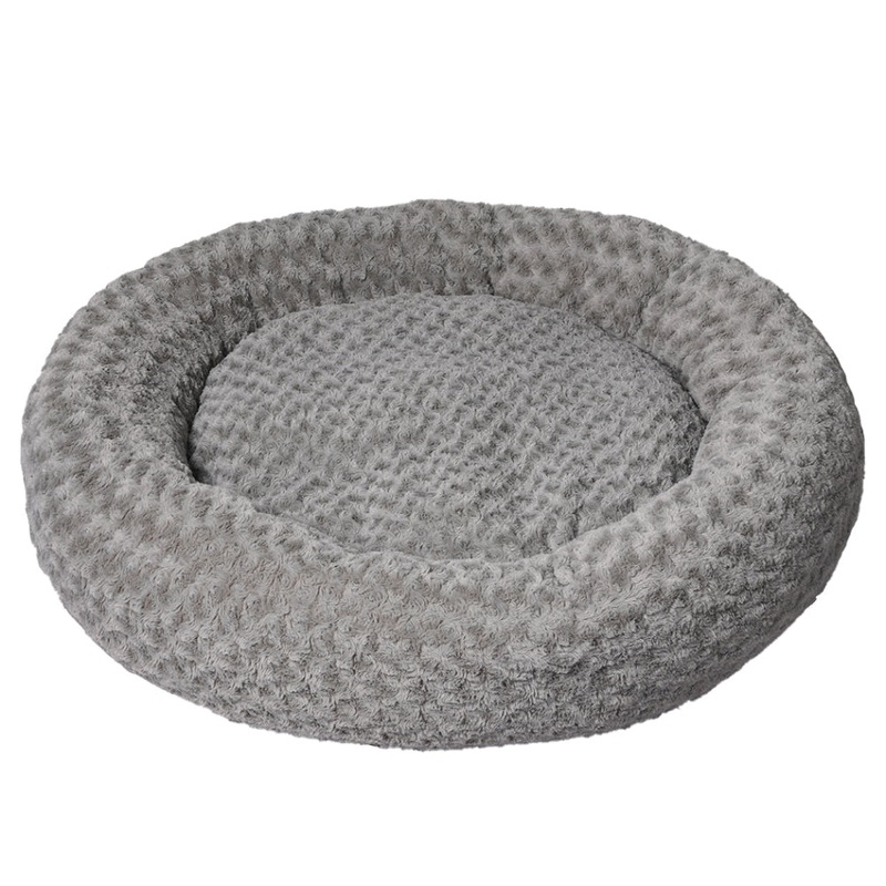 PaWz Calming Dog Bed Warm Soft Plush Sofa Pet Cat Cave Washable Portable Grey XL