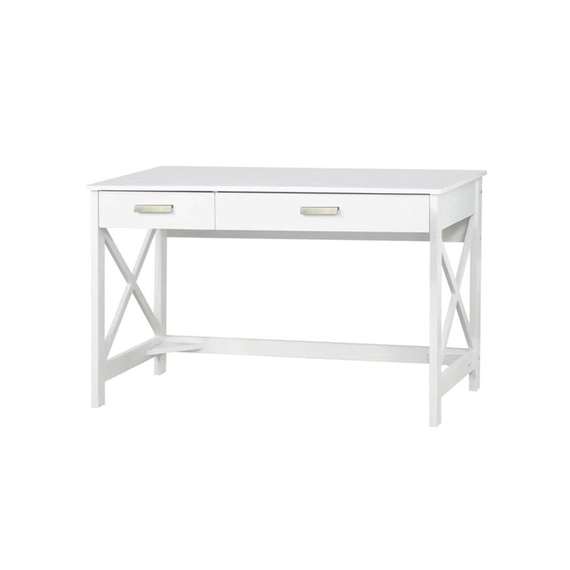Bacay Wooden Home Office Computer Working Desk 120cm Distressed White