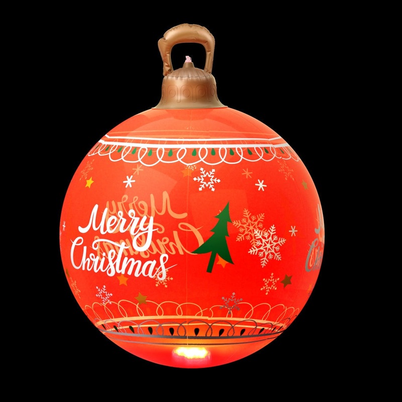 Christmas Inflatable Ball Led  60cm Decoration Giant Bauble Red