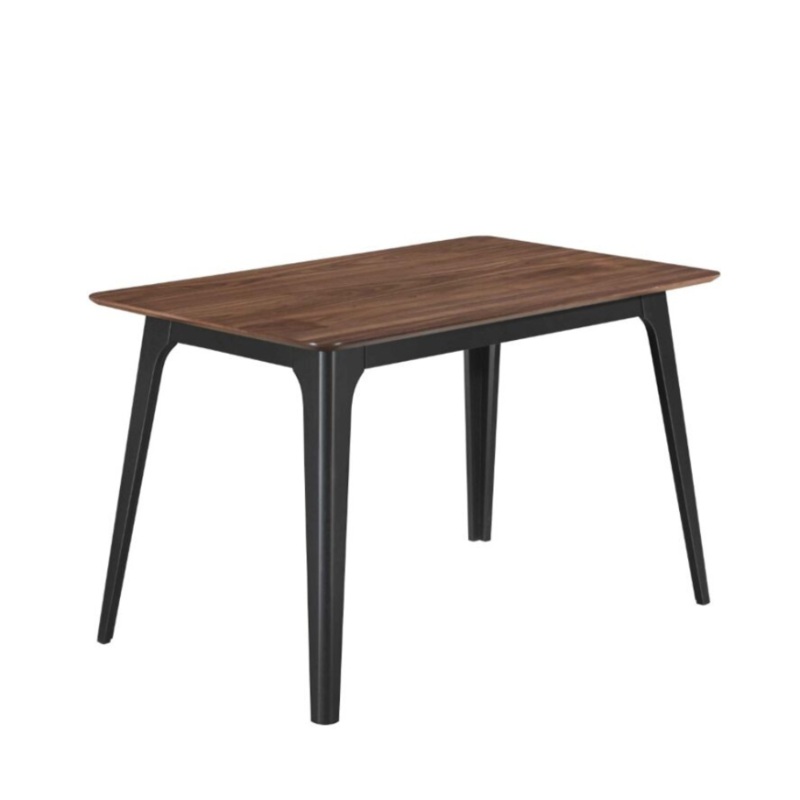 Classic Modern Rectangular Kitchen Dining Table 120cm Solid Wood Legs Walnut