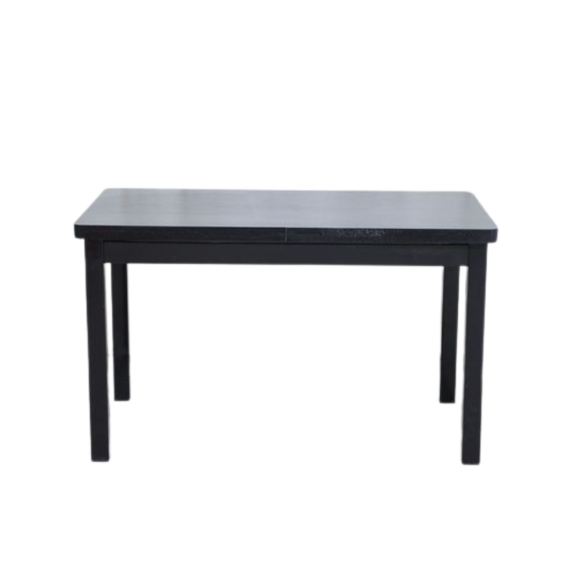 Contemporary Rectangular Coffee Table Metal Frame Wooden Top 90cm Black