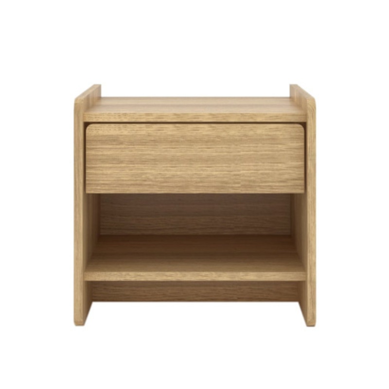 Koran Wooden End Lamp Side Table W/ 1-Drawer Natural