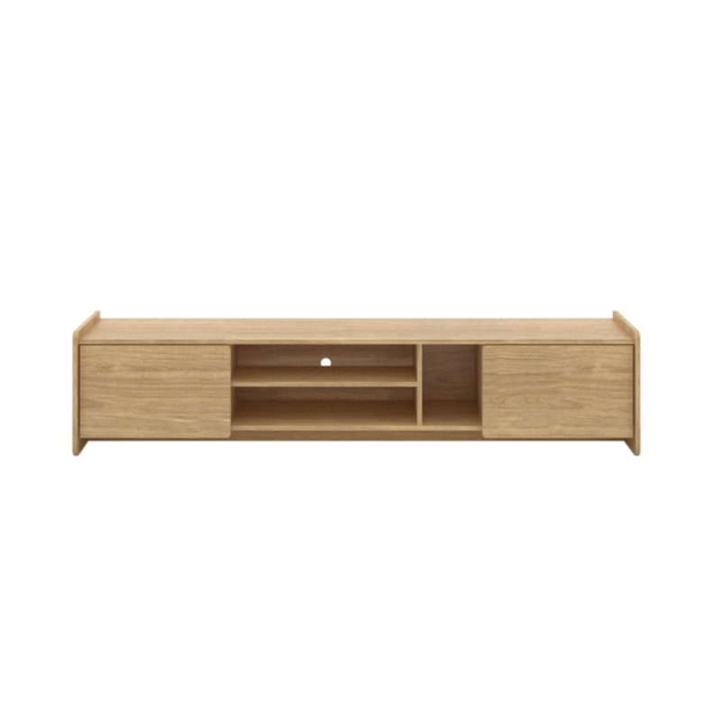 Kornas Wooden Large Lowline Entertainment Unit TV Stand 180cm W/ 2-Doors Natural