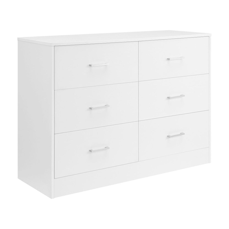 Marcus Wooden Chest Of 6-Drawers Dresser Storage Cabinet White