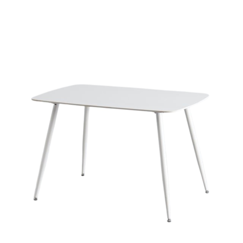 Modern Kitchen Dining Table Rectangular Ceramic Top 140cm White