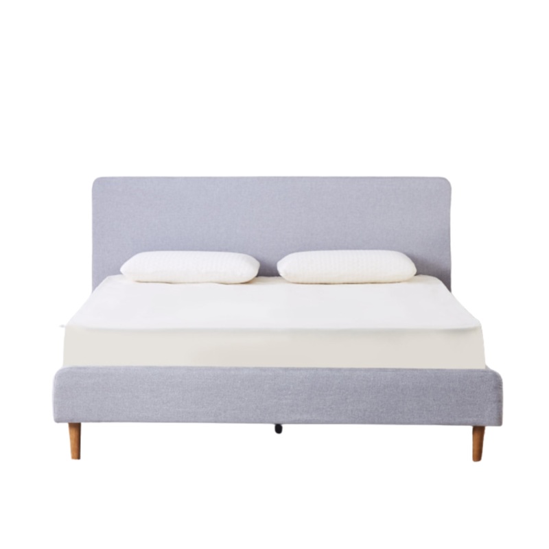 Stylish Contemporary Fabric Bed Frame King Size Light Grey