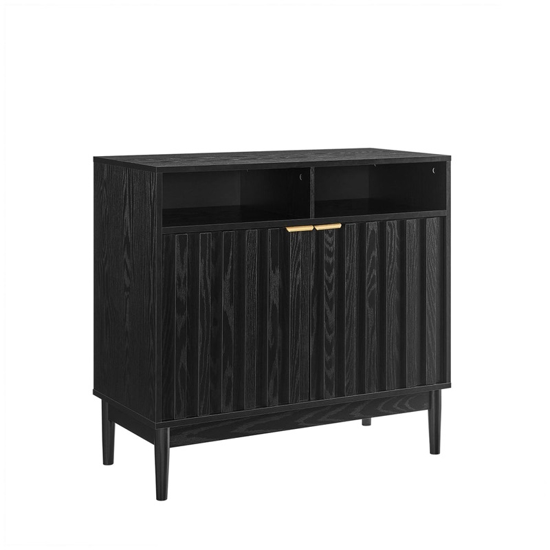 Tenjin Wooden 2-Door Sideboard Buffet Unit Storage Cabinet Black