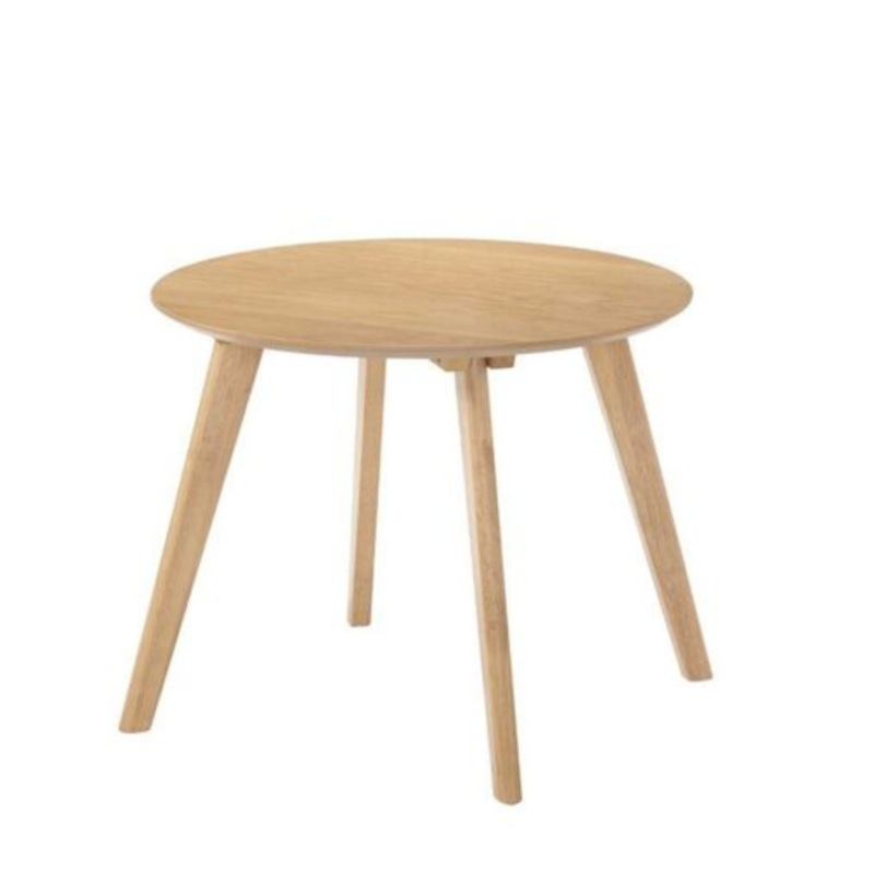 Wooden Timber Round Side End Lamp Table Natural