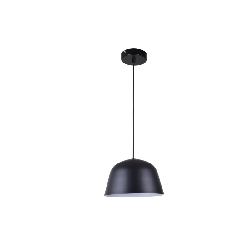 PASTEL Pendant Lamp Light Interior ES Matte Black Angled Dome OD250mm