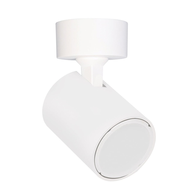 Spot Light Single Adjustable GU10 White IP20 Round Base OD60mm