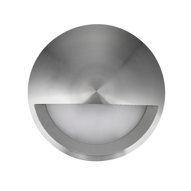 Step Wall Light Surface Mounted 6W Round Titanium 3000K IP65 Eyelid OD98mm 480LM