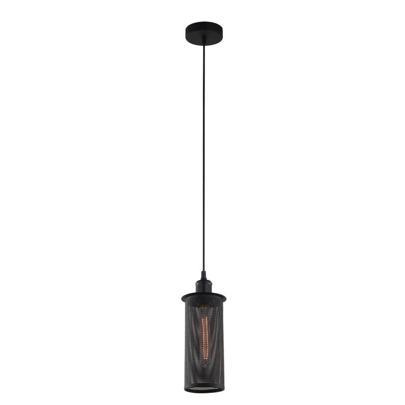 VENETO Pendant Lamp Light Interior ES Black Mesh Oblong OD120mm