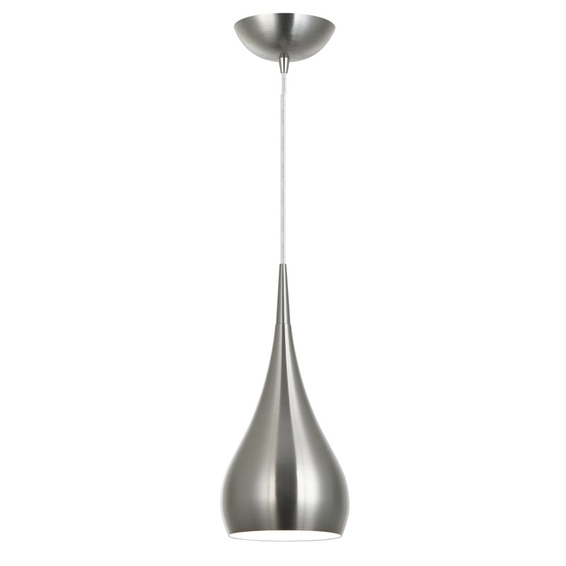 ZARA Pendant Lamp Light Interior ES Satin Nickel Bell OD160mm