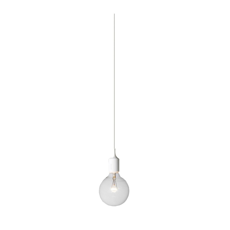 PEN Pendant Lamp Light Interior ES White Silicon Suspension OD45mm