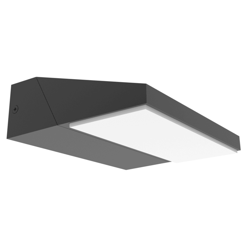 PLANA Wall Light Surface Mounted 13W AdjstusTable Lamp Wedge Dark Grey 3000K IP65 650LM