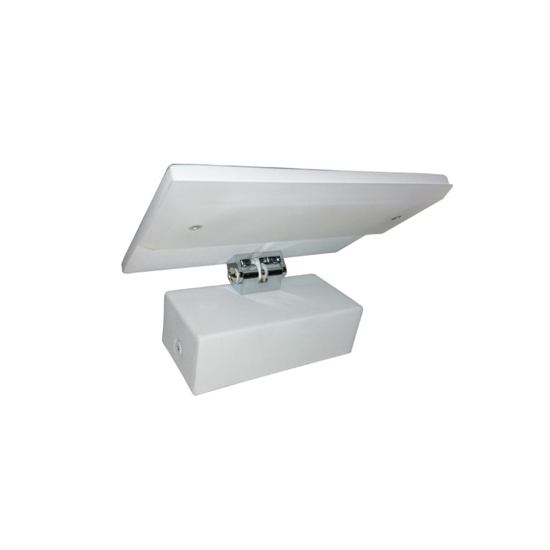 RIO Wall Light Interior Surface Mounted Adjustable 6W Rectangular Uplighter Matte White 3000K 244LM