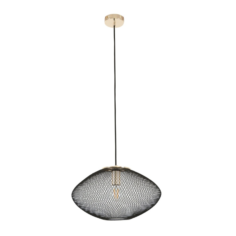 GOLPE Pendant Lamp Light Interior ES 60W Black Large Stainless Steel OD600mm