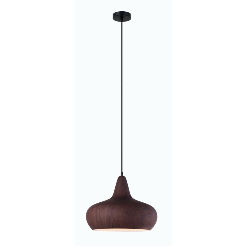 LIGNA Pendant Lamp Light Interior ES Black Walnut Wine Glass OD400mm