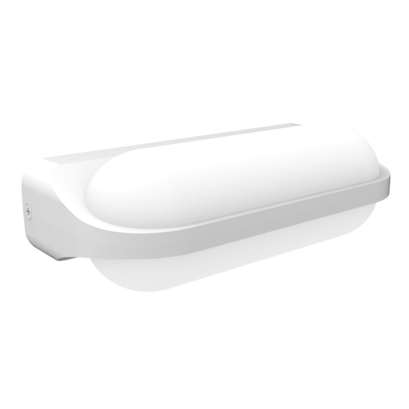 MARINA Wall Light Surface Mounted Up/Down 7W Oval White 3000K IP65 Opal Diffuser 380LM