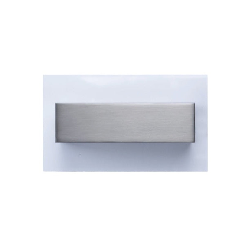 NEW YORK Wall Light Interior Surface Mounted Up/Down 6W Rectangular Satin Nickel 3000K Clear Acrylic Border 360LM