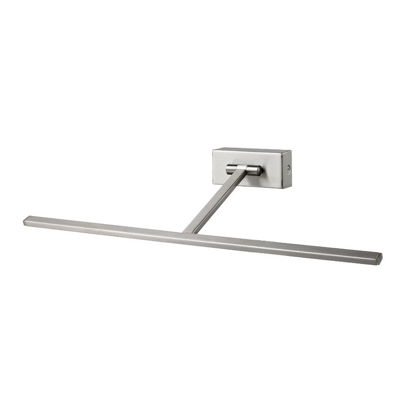 PARIS Wall Light Interior Surface Mounted Adjustable 6W PICTURE Light Satin Chrome 3000K 611LM