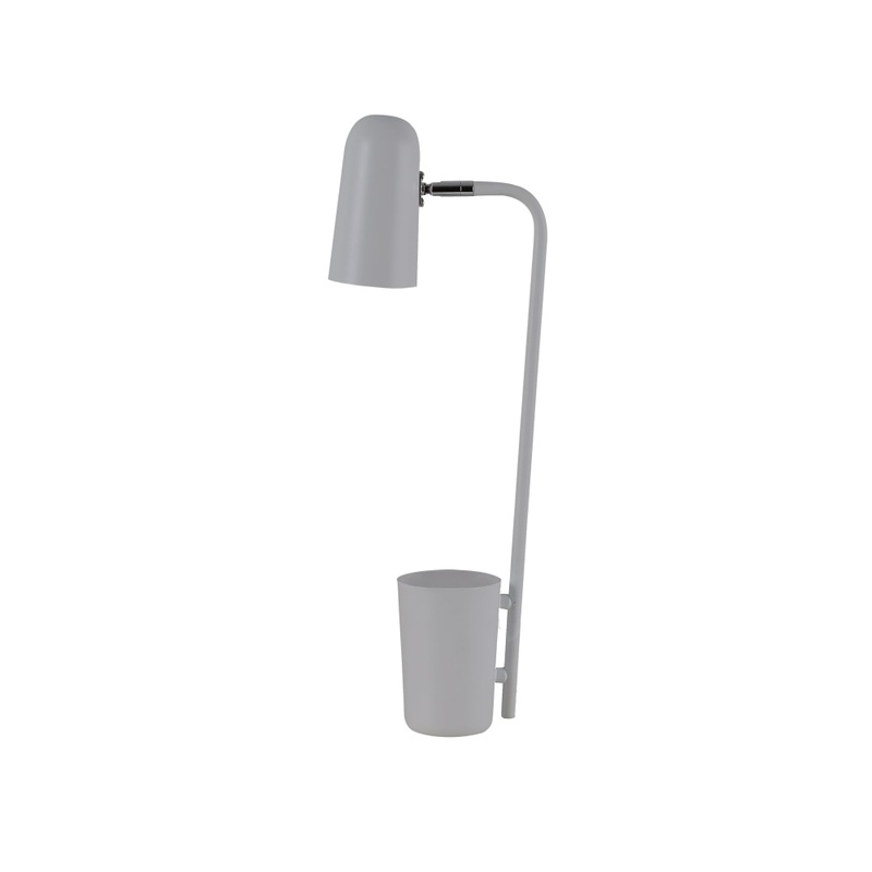PASTEL Table Lamp SES Matte Grey Ellipse OD160mm Adjustable with Storage