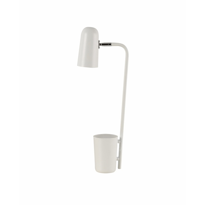 PASTEL Table Lamp SES Matte White Ellipse OD160mm Adjustable with Storage