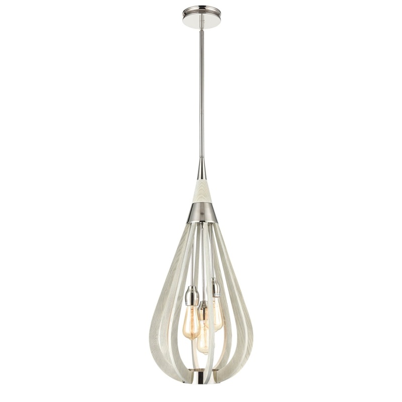 BONITO Pendant Lamp Light Interior ES x 3 Winter Moss Medium Tear Drop OD355mm