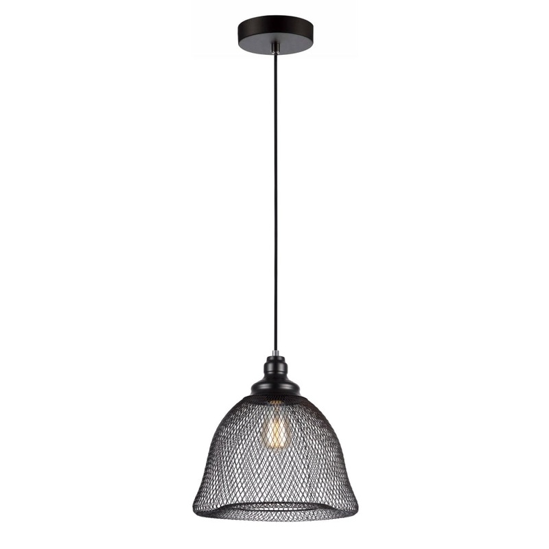 CHEVEUX Pendant Lamp Light Interior ES Black Mesh Bell OD330mm