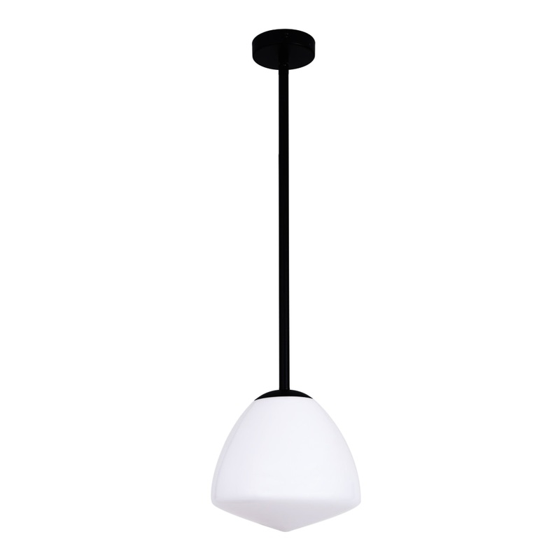CIOTOLA Pendant Lamp Light Interior ES Matte Black / Frosted Tipped Dome Glass OD220mm