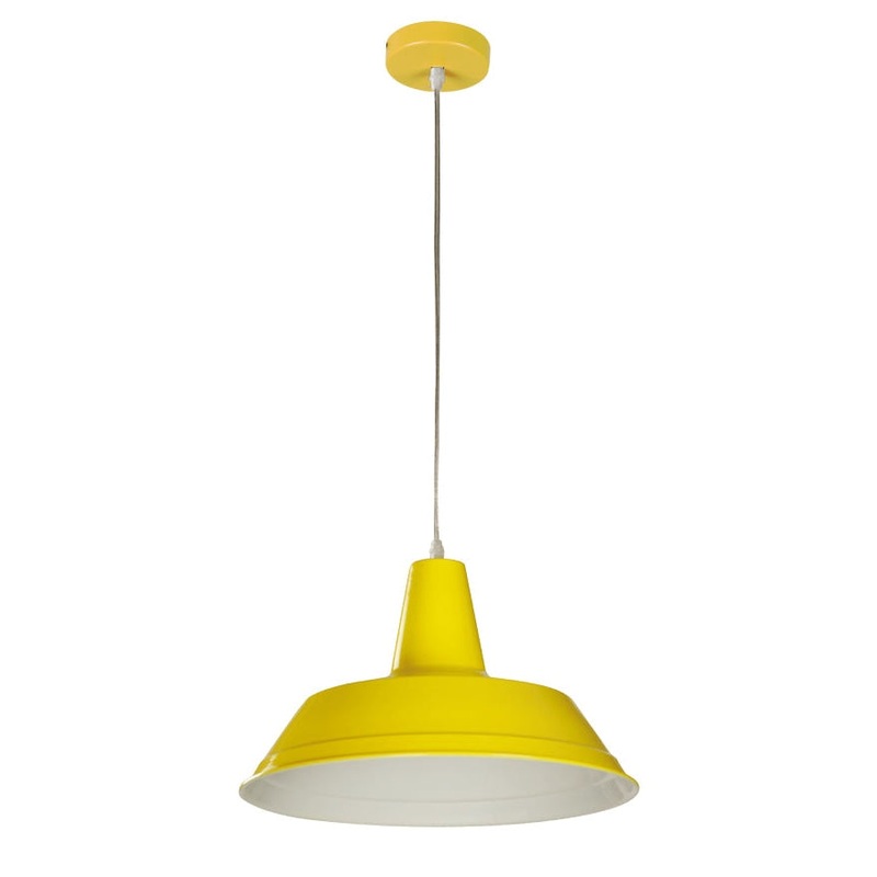 DIVO Pendant Lamp Light Interior ES Yellow Angled Dome OD355mm
