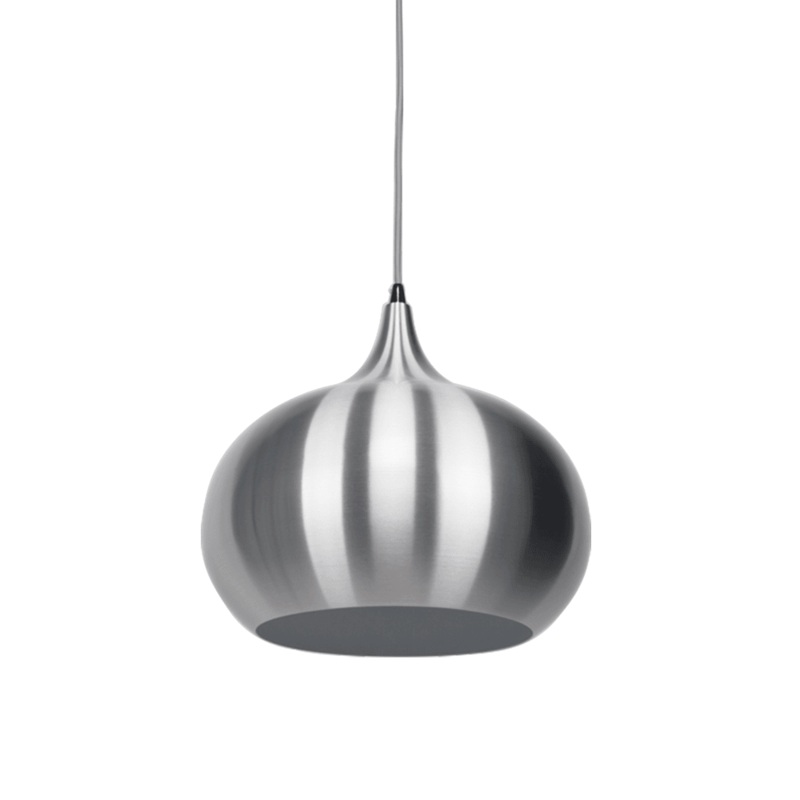 Kirby Inverted Bowl Metal Cord Drop Pendant Light Lamp - Aluminium