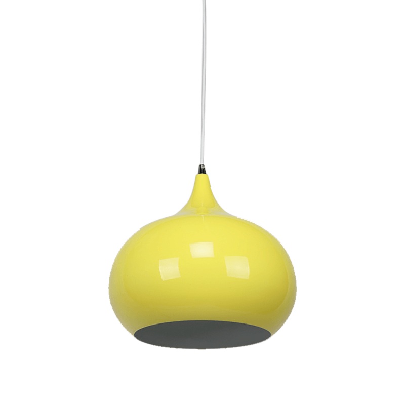 Kirby Inverted Bowl Metal Cord Drop Pendant Light Lamp - Luminous Yellow
