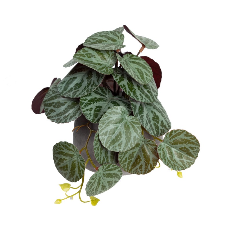 Gerainium Bush Artificial Faux Plant Decorative 17cm In Pot