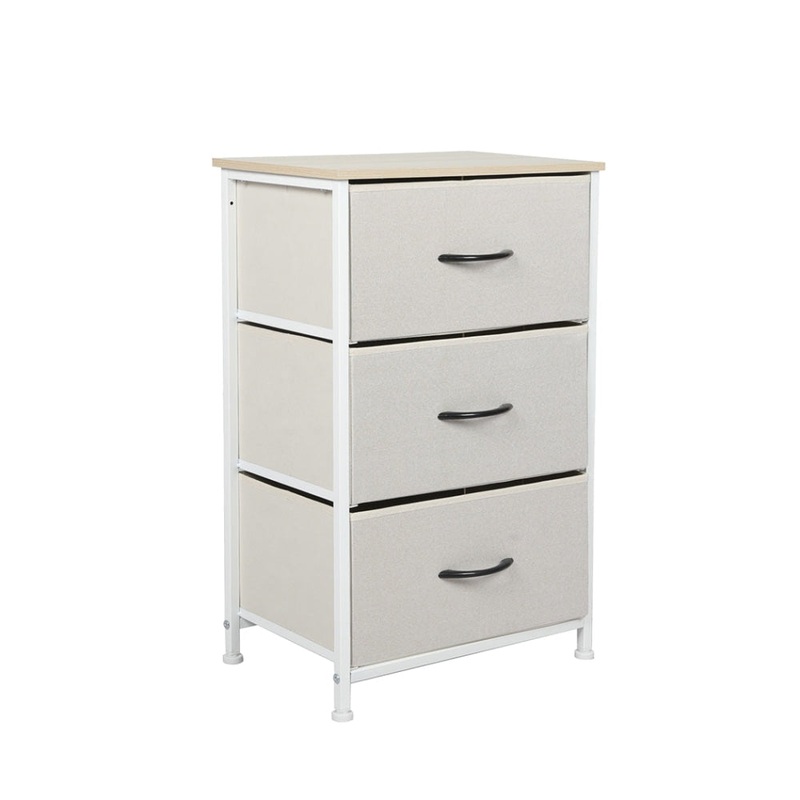 Levede Storage Cabinet Tower Chest of Drawers Dresser Tallboy 9 Drawer Beige