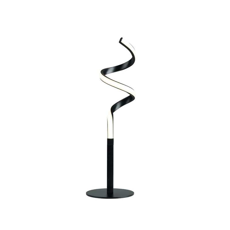 Allison LED Elegant Modern Spiral Table Lamp Light - Black
